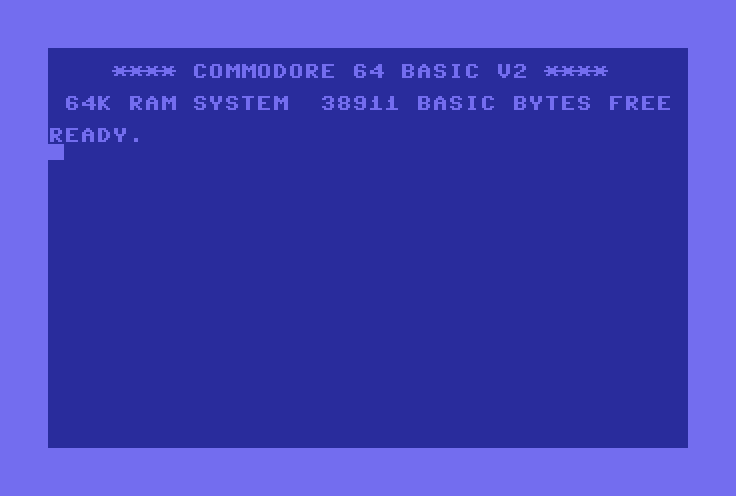 C64 startup screen.
