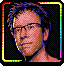 Pixel art self-portrait.